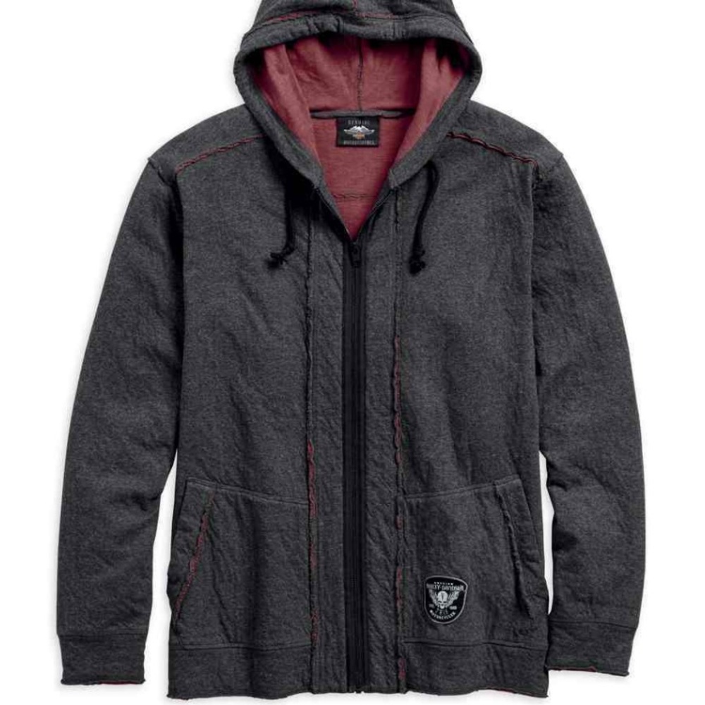 Harley Davidson Distressed Winged Skull Hoodie